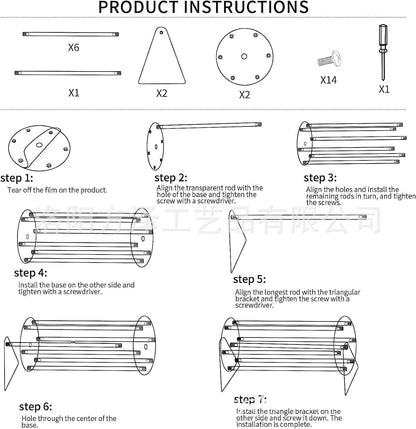 Acrylic Barrettes Display Storage Rack